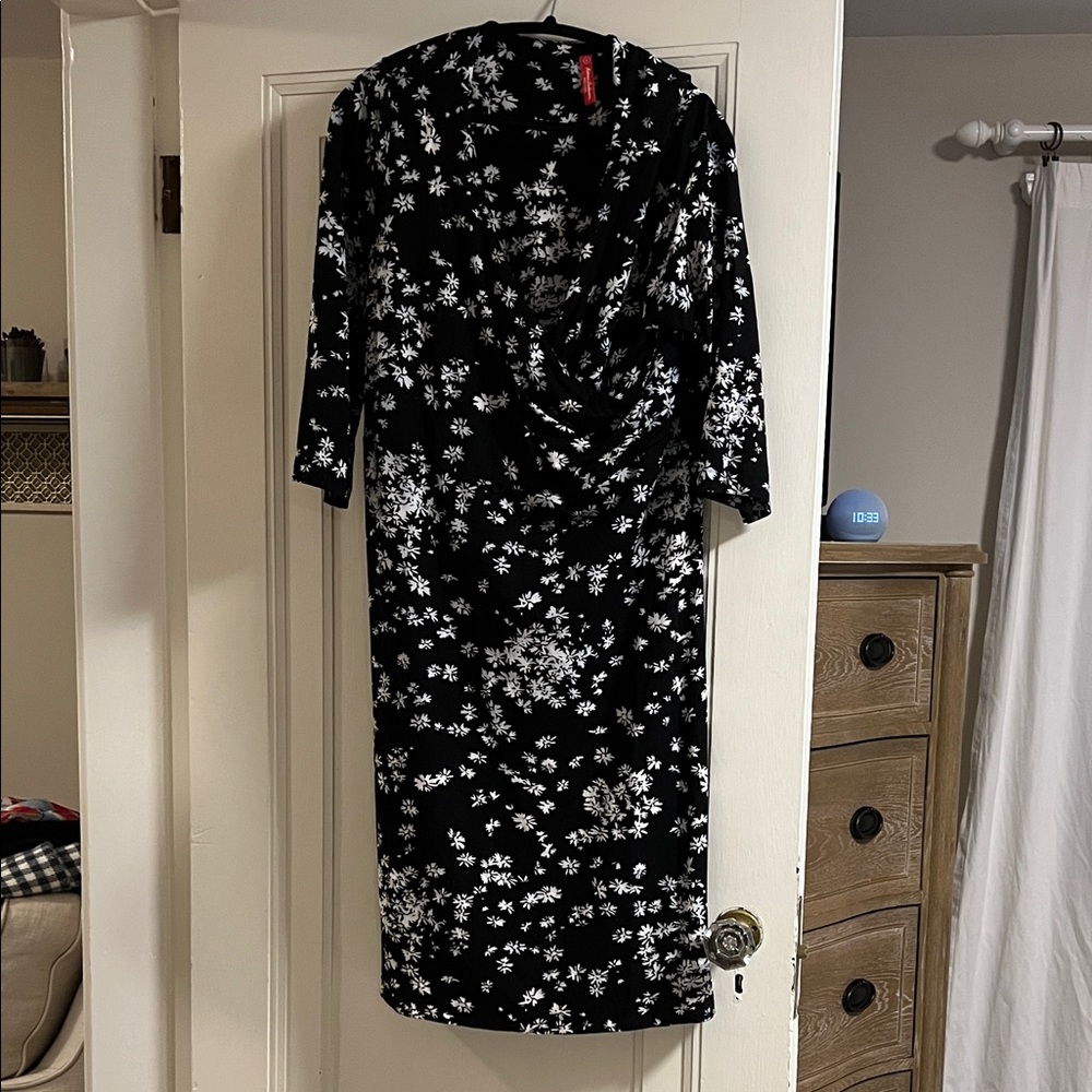 Hanna Andersson Black and White Floral Dress